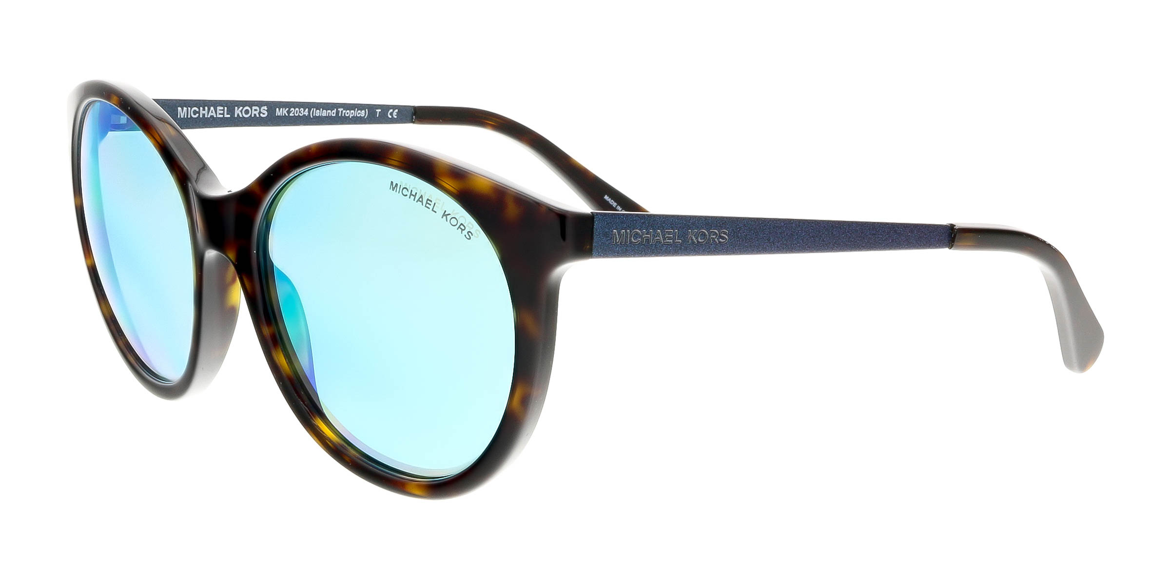 Michael Kors MK2034 320225 ISLAND TROPICS Tortoise  Round Sunglasses - image 1 of 5