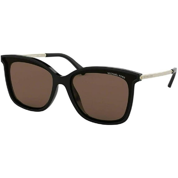 Michael Kors MK2079U ZERMATT Square 333273 61M Black/Brown Solid Sunglasses For Women
