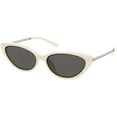 thumbnail image 1 of Michael Kors MK2109U PERRY 334287 57M Bone/Dark Grey Solid Cat Eye Sunglasses For Women+FREE Complimentary Eyewear Care Kit, 1 of 3