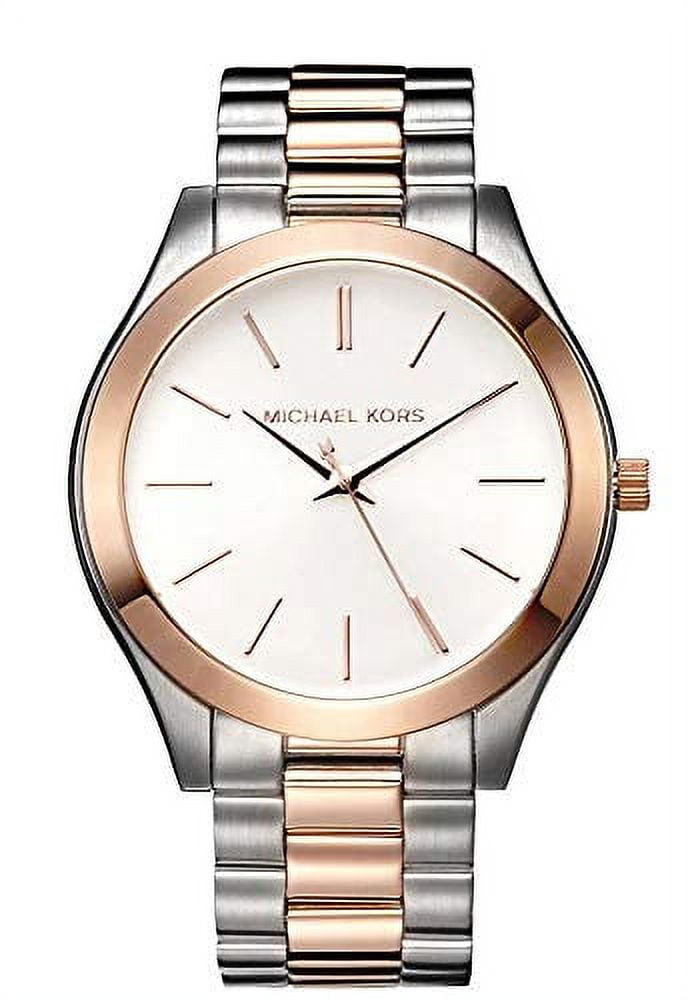 Michael Kors MK3204 Women's Slim Runway Two Tone Rose Gold Michael Kors MK3204 Women's Slim Runway Two Tone Rose Gold