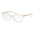 thumbnail image 1 of Michael Kors MK4058 CARACAS 3050 54M Crystal Clear Injected Rectangle Eyeglasses For Women+FREE Complimentary Eyewear Care Kit, 1 of 5