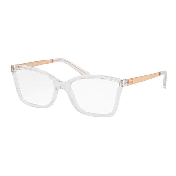 Michael Kors MK4058 CARACAS 3050 54M Crystal Clear Injected Rectangle Eyeglasses For Women+FREE Complimentary Eyewear Care Kit