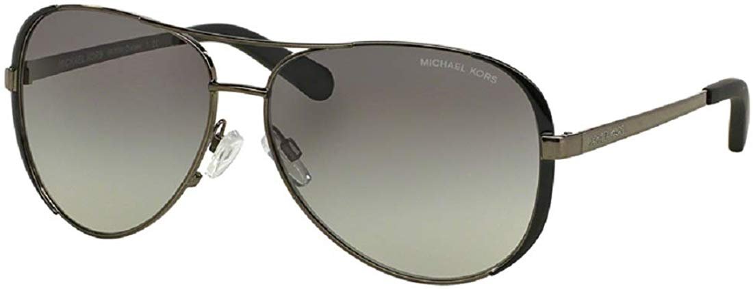 Michael Kors MK5004 CHELSEA Aviator 101311 59M Gunmetal/Black/Grey Gradient Sunglasses For Women +FREE Complimentary Eyewear Care Kit - image 1 of 5