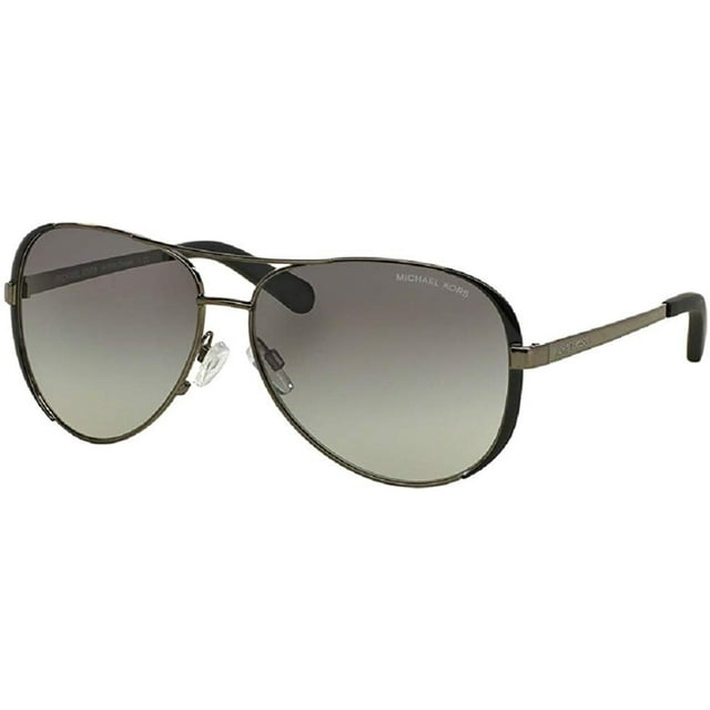 Michael Kors MK5004 CHELSEA Aviator 101311 59M Gunmetal/Black/Grey Gradient Sunglasses For Women +FREE Complimentary Eyewear Care Kit