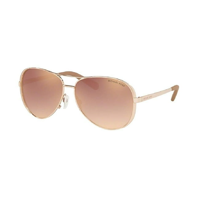 Michael Kors MK5004 CHELSEA Aviator 11086F 59M Rose Gold/Rose Gold Gradient Flash Sunglasses For Women +FREE Complimentary Eyewear Care Kit