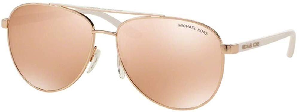 Michael Kors MK5007 HVAR Aviator 1080R1 59M Rose Gold-Tone/Rose Gold Flash Sunglasses For Women+ FREE Complimentary Eyewear Care Kit - image 1 of 5
