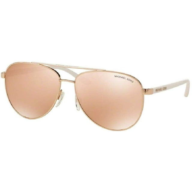 Michael Kors MK5007 HVAR Aviator 1080R1 59M Rose Gold-Tone/Rose Gold Flash Sunglasses For Women+ FREE Complimentary Eyewear Care Kit