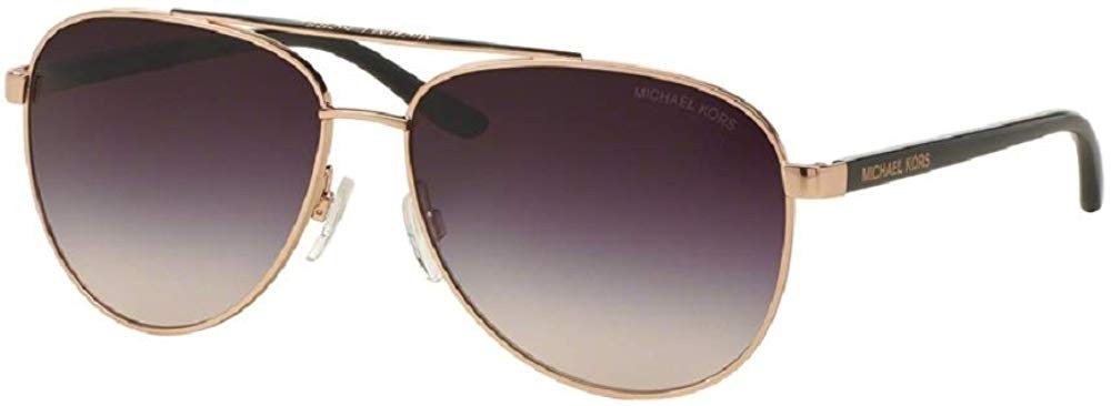 Michael Kors MK5007 HVAR Aviator 109936 59M Rose Gold/Grey Rose Gradient Sunglasses For Women+ FREE Complimentary Eyewear Care Kit - image 1 of 5