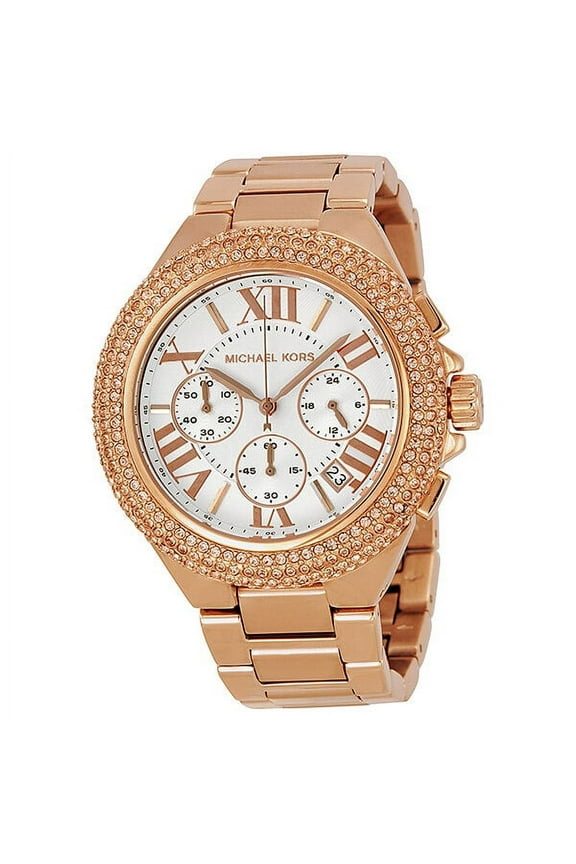 MK5636 Women's Chronograph Camille Rose Gold-Tone Stainless Steel Bracelet Watch
