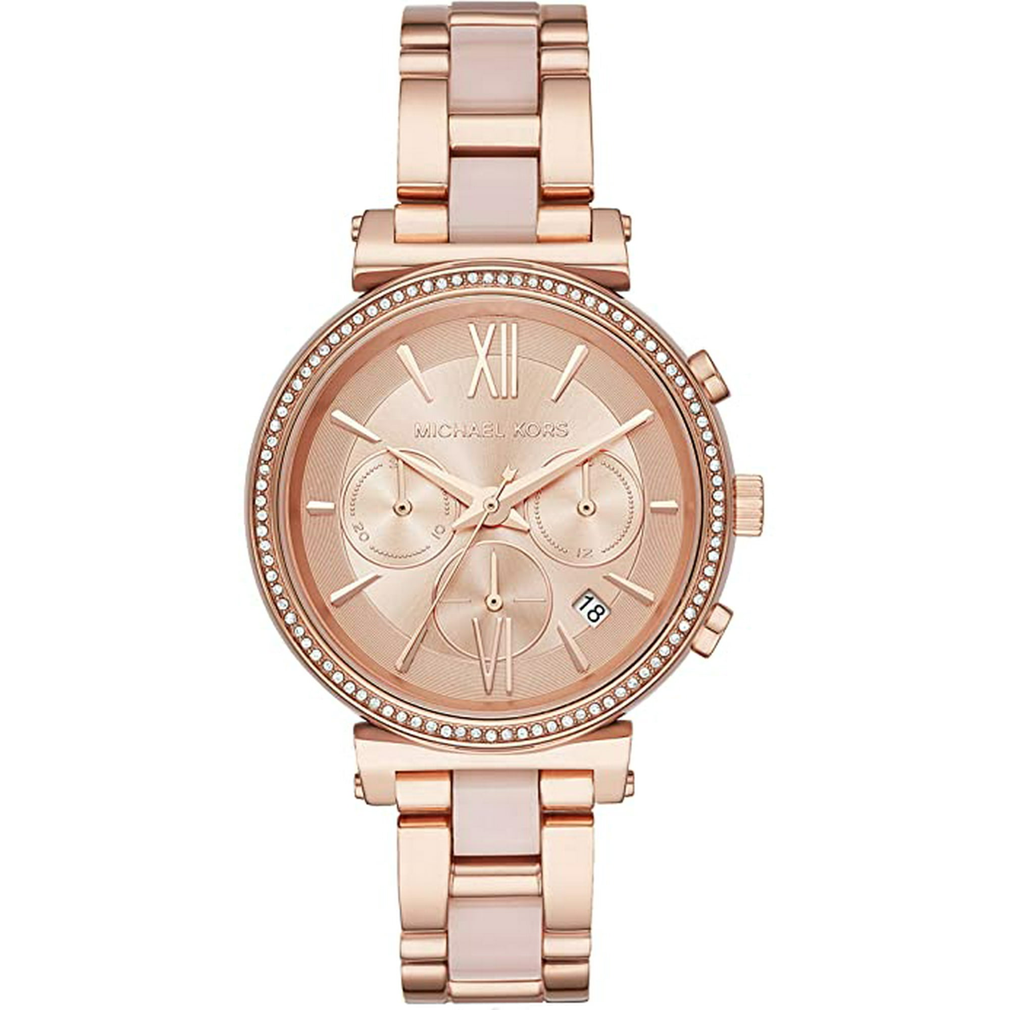 Michael kors rose gold tone chronograph ladies watch Clearance
