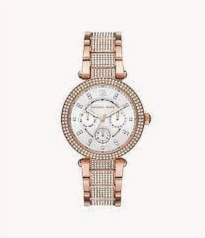 特別価格！Michael Kors Oversized Paker Pave Rose Gold Watch Oversized Parker Pavé Rose Gold-Tone and Logo Watch