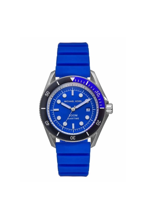 MK9156 Maritime Three-Hand Date Blue Silicone Men's Watch