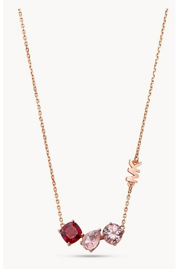 MKC1543BH791 14K Rose Gold-Plated Silver Cluster Necklace