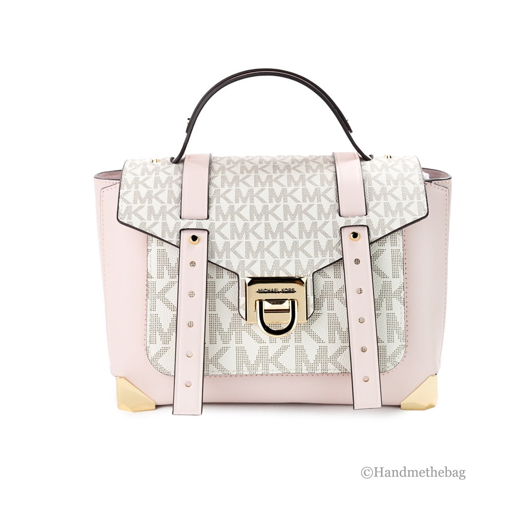 Michael Kors Manhattan Medium Powder Blush Multi PVC Top Handle  