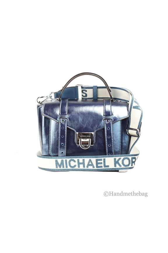 Manhattan Medium Teal Leather Top Handle Satchel Bag