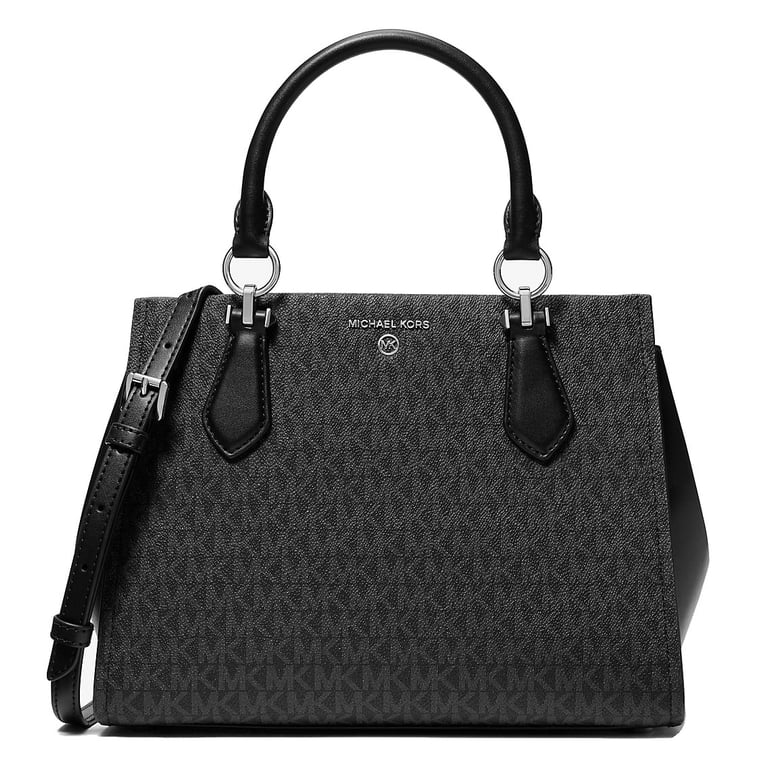 Michael Kors Marilyn Logo Medium Satchel Bag, Black - Walmart.com