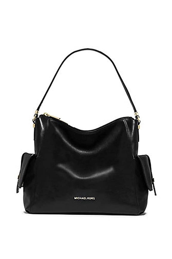 Marly Large Leather Shoulder Bag - Black