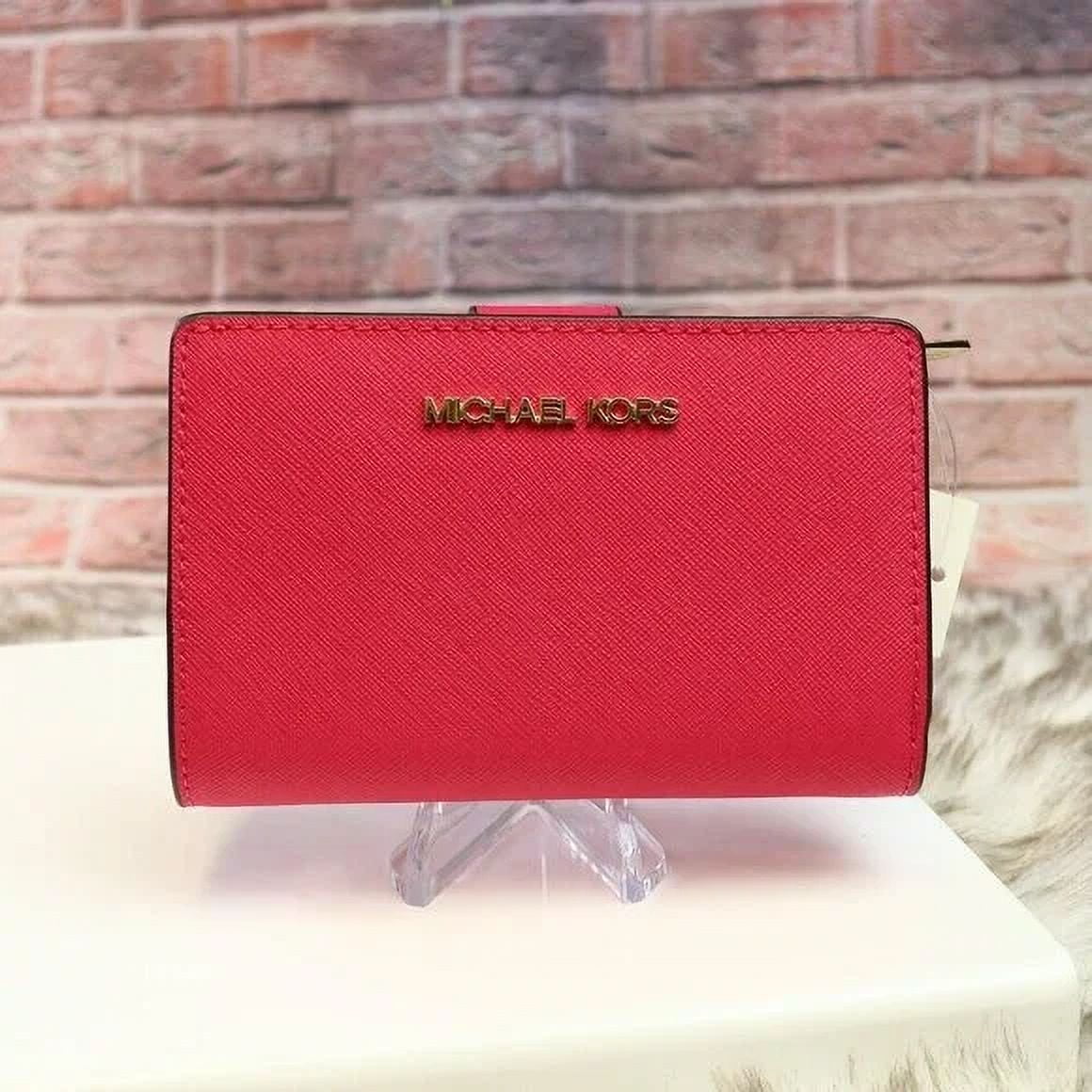 Michael Kors Medium Crossgrain Leather Wallet In Electric Michael Kors Medium Crossgrain Leather Wallet In Electric