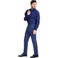 thumbnail image 1 of Michael Kors Mens Natural Strech Dress Pants Slacks, Blue, 34W x 32L, 1 of 4