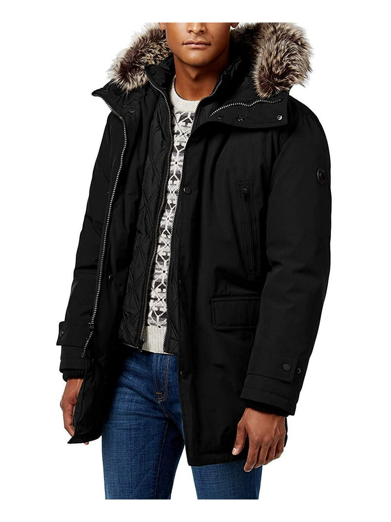 Michael Kors Men's MMK791896 Heavyweight Hooded Snorkel Parka Coat