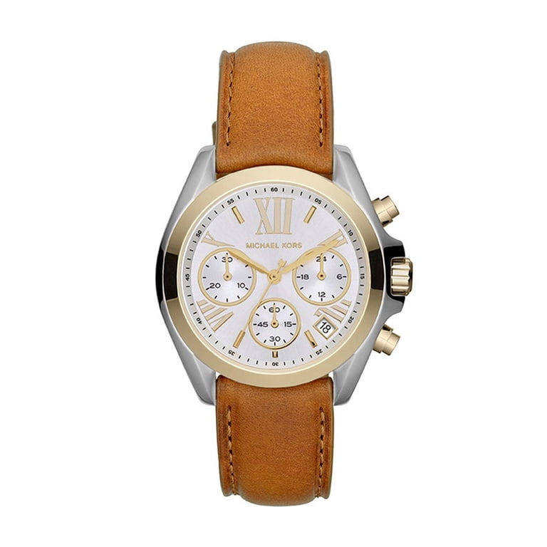 Michael Kors Brown Leather Quartz Fashion Watch Michael Kors Mk2251 Womens Brown Leather Analog Champagne  main image 4