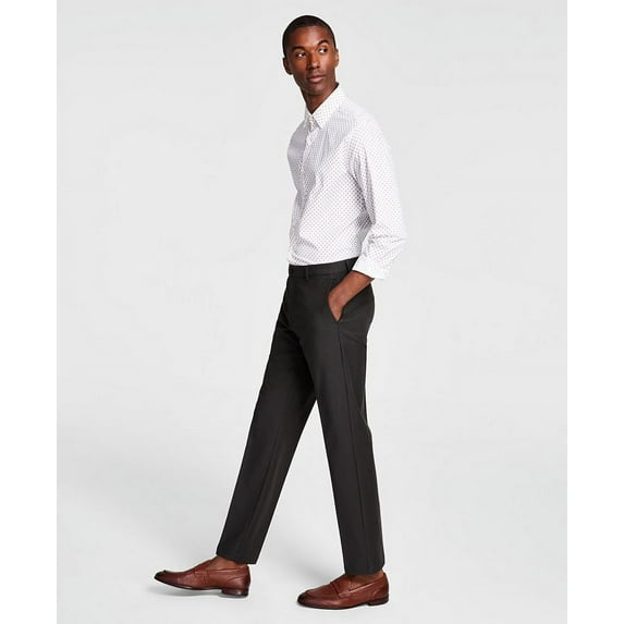 Michael Kors Mens Cotton Stretch Casual Trouser Pants, Green, 34W x 30L