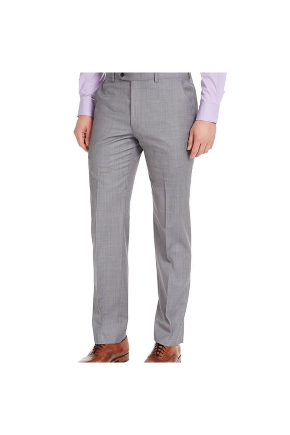 Mens Modern Fit Airsoft Stretch Casual Trouser Pants, Grey, 33W x 30L