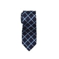 thumbnail image 1 of Michael Kors Men's Classic Multi-Grid Silk Tie Blue One Size, 1 of 3