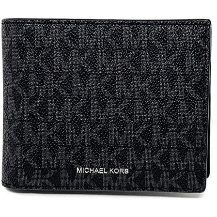 Michael Kors Men's Cooper Billfold with Pocket Wallet Signature (Black)