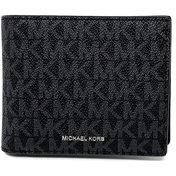 Michael Kors Men's Cooper Billfold with Pocket Wallet Signature (Black)