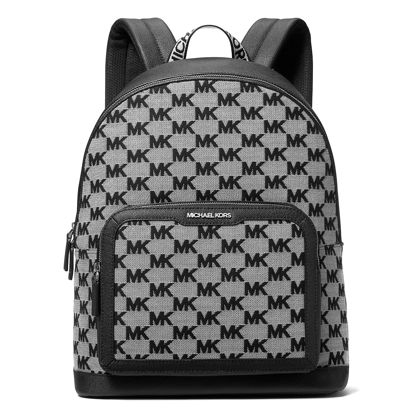 Michael Kors Men s Cooper Logo Jacquard Large Commuter Backpack Black