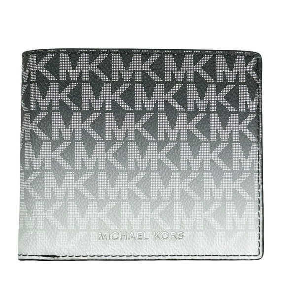 Michael Kors Men's Cooper Ombré Signature Logo Billfold Wallet (Black)