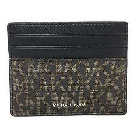 Michael Kors Men's Cooper Tall Card Case Wallet (Brown/Black)