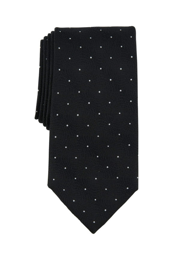 Men's Dot Pattern Tie Black Necktie