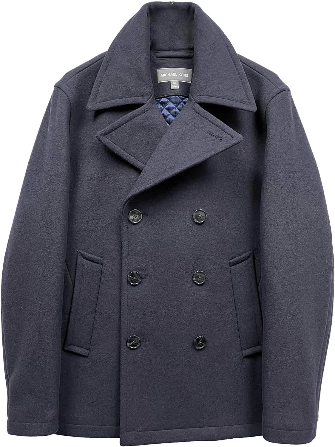 Michael Kors Men s Double Breasted Peacoat Black S Walmart