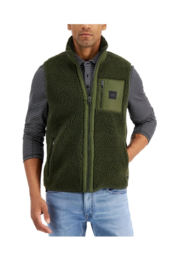 Mens Full-Zip Vest, Green, X-Large