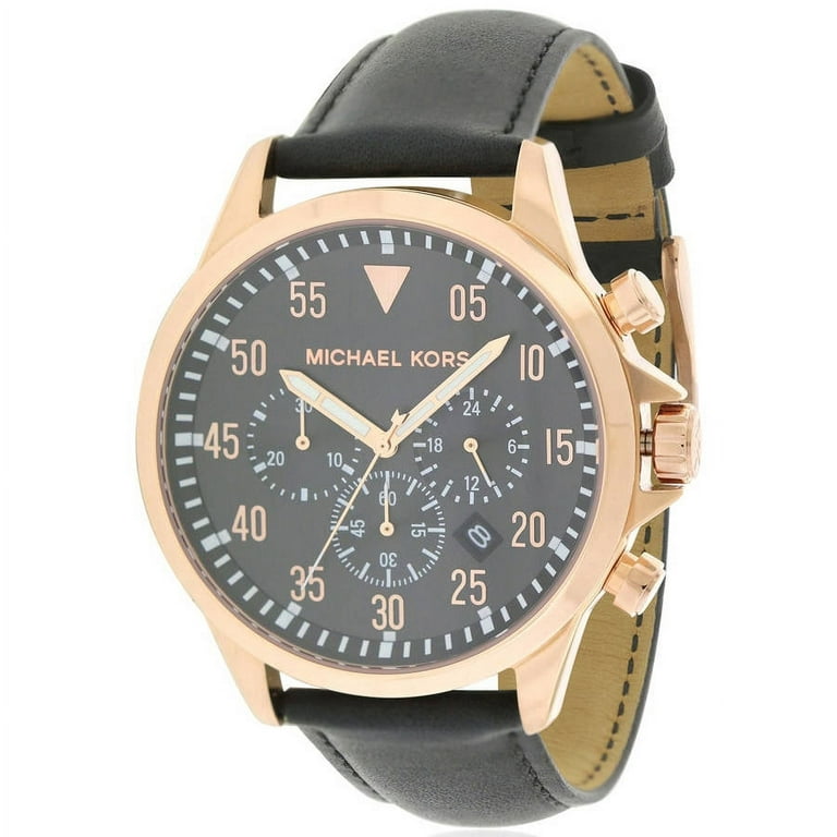 Michael Kors Men's Gage Chronograph Leather Watch MK8535