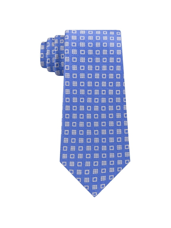 Men’s Halo Square Neat Silk Ties, Blue