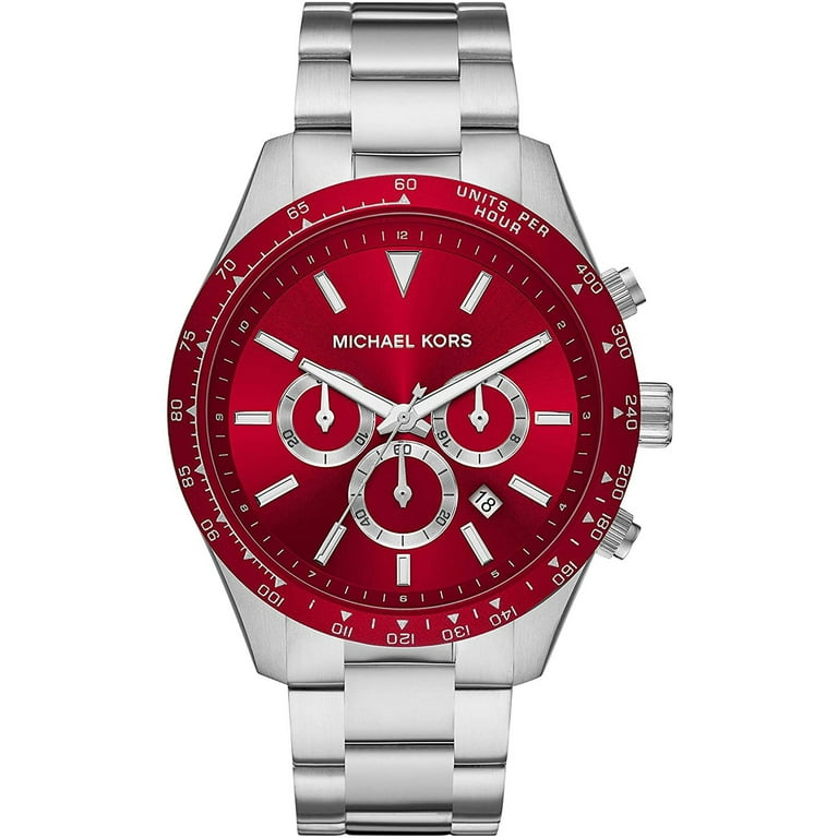 MK RED WATCH-brand new Michael Kors Chronograph Red Silicone Watch MK8973 | eBay main image 2