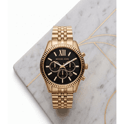 Michael Kors Men's Lexington Chronograph Gold-Tone Stainless Steel Watch 45mm MK8286