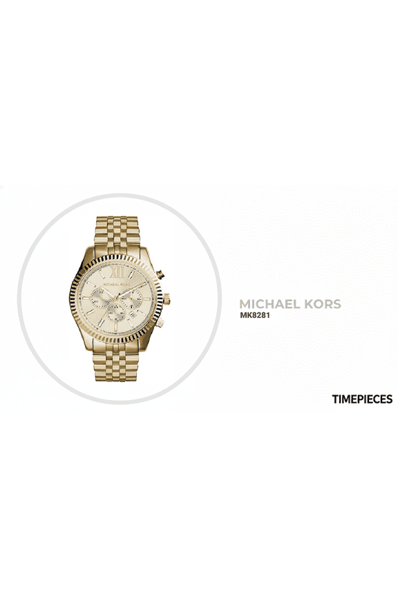 Men's Lexington Gold-Tone Chronograph Metal Watch, MK8281