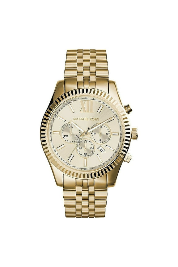 Men's Lexington Gold-Tone Chronograph Metal Watch, MK8281