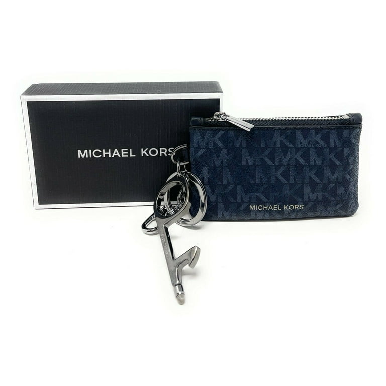 Michael Kors Men s Logo Pouch and No Touch Keychain Box Set 128 Admiral Pale Blue Signature Walmart
