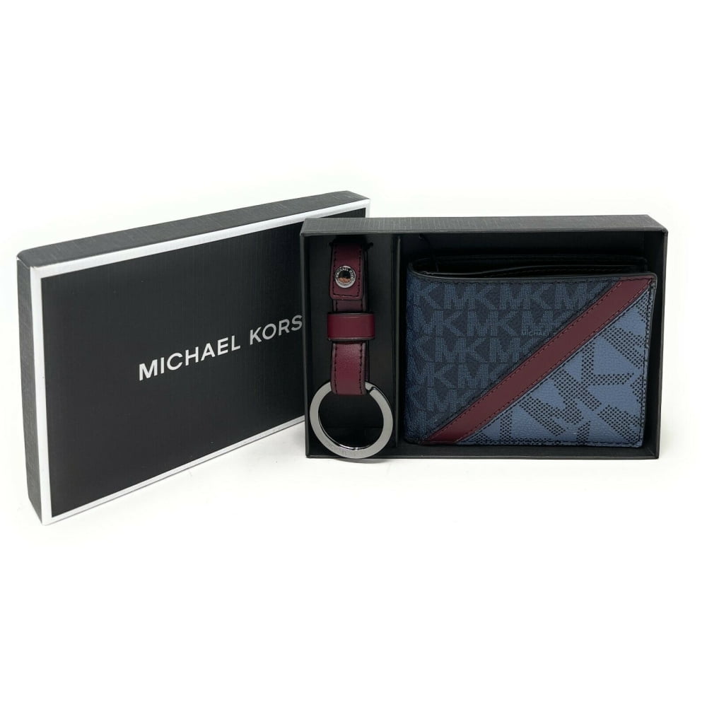Michael Kors Men s Logo Slim Billfold Wallet With Key Fob Box Set