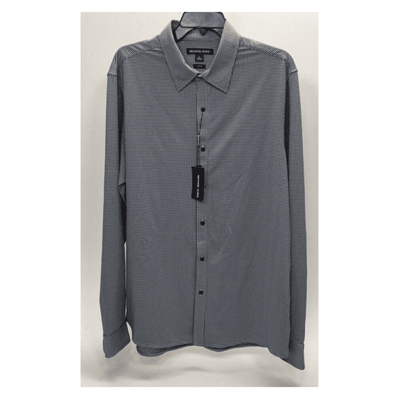 Michael Kors Men's Long Sleeve Slim Fit Shirt ,BLACK, L