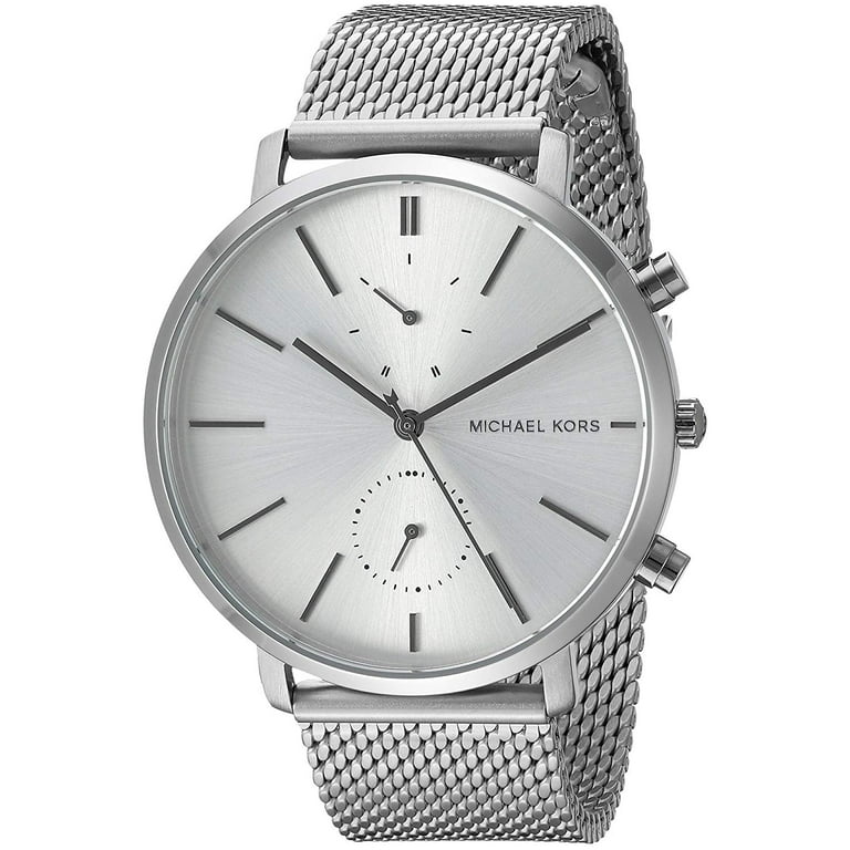 Michael Kors Men's MK8541 Jaryn Silver Stainless Steel Mesh Strap  Chronograph Watch