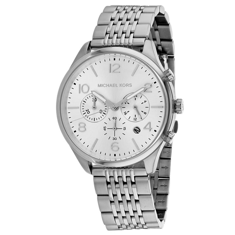 Michael Kors Men's Merrick Chronograph Watch Silver
