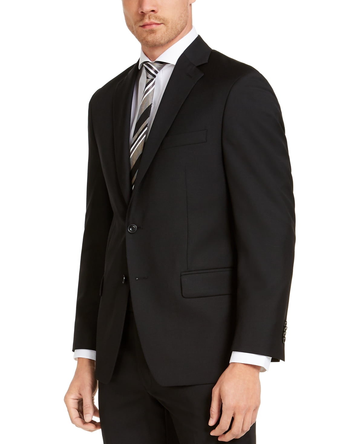 Michael Kors Men's Modern Fit Airsoft Stretch Suit Jackets Black Size ...