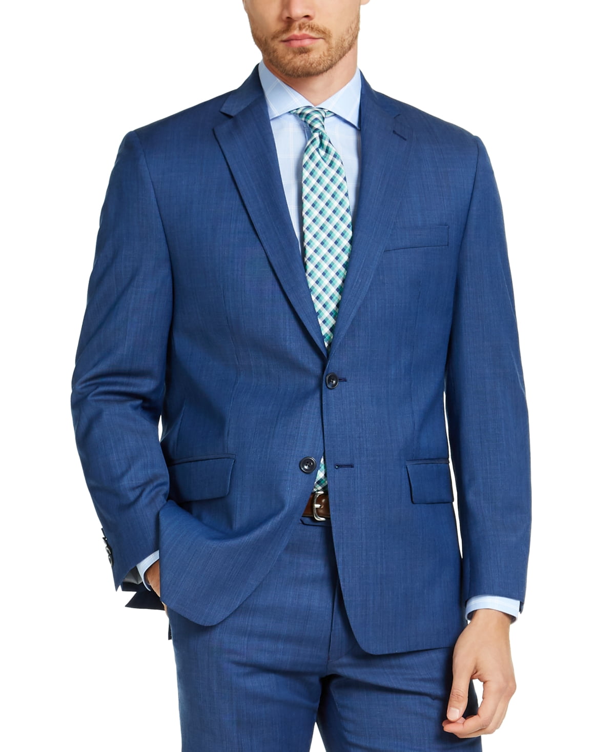 Michael Kors Men's Modern Fit Airsoft Stretch Suit Jackets Blue Size 36 ...