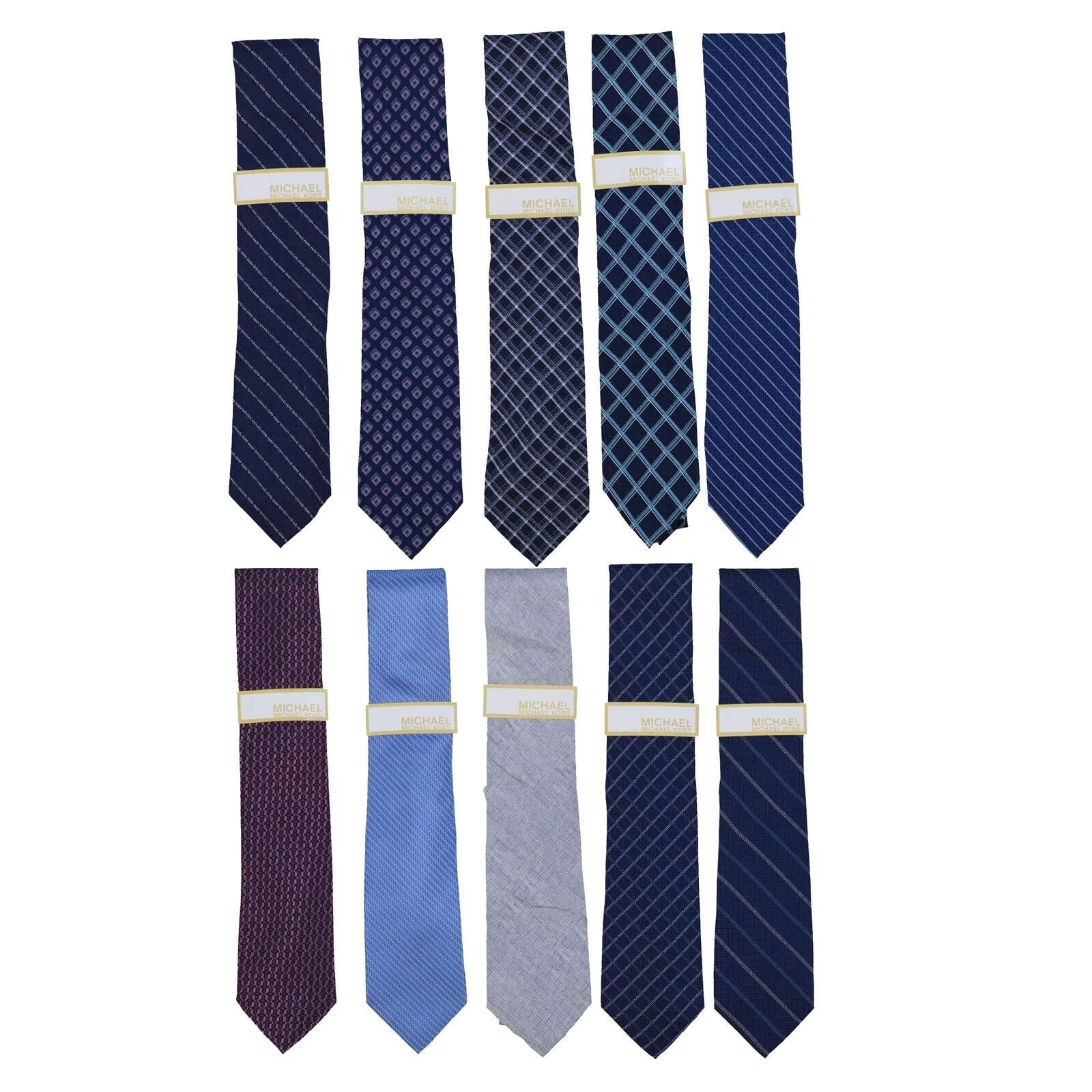 Michael Kors Men's Geometric Print Tie Blue Size One Size